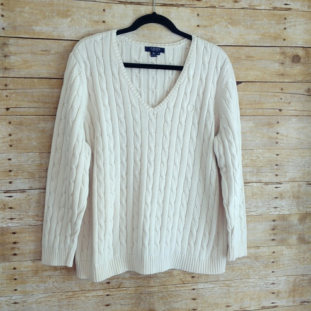 Chaps 3X Cotton Sweater